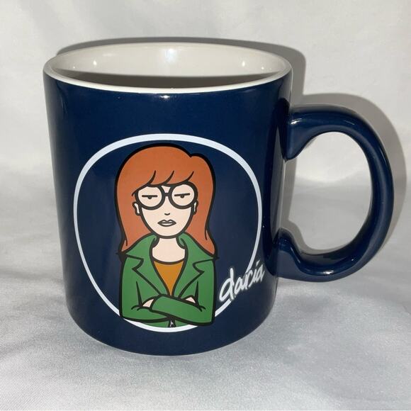 NEW DARIA MTV ANIMATED CARTOON GO AWAY DARK BLUE NAVY MUG 20 OZ - Picture 8 of 8